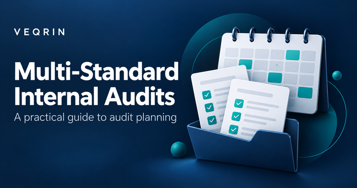 Veqrin guide to planning internal audits across multiple ISO standards.